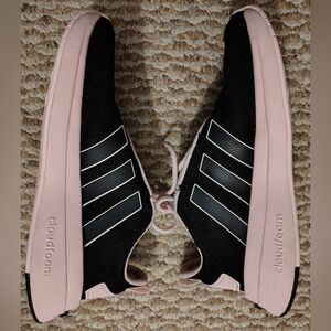 Adidas Black and Pink Sneakers